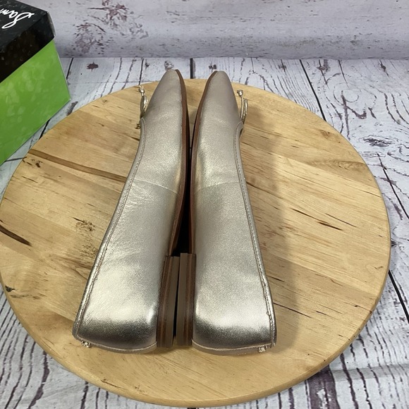 Sam Edelman Jillie Champagne Metallic Leather Ballet Flats Womens Size 9M - Picture 6 of 8